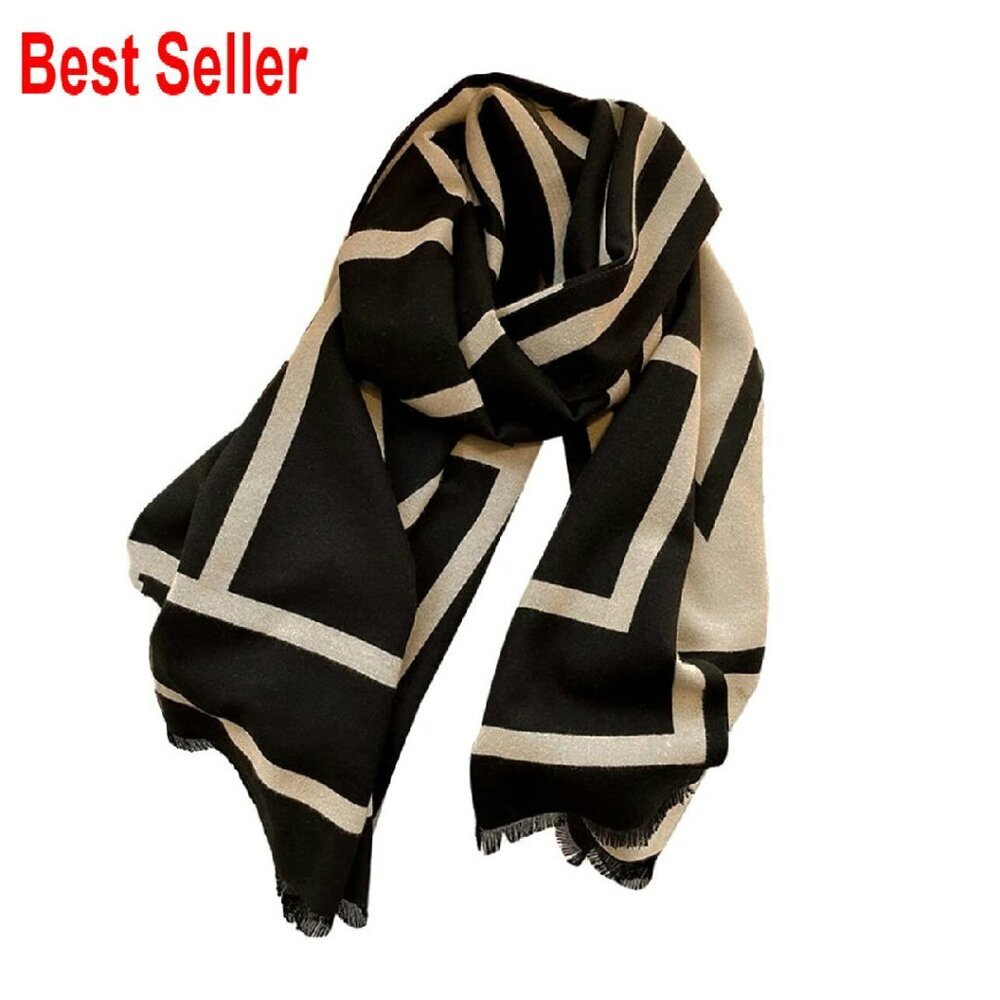 Cashmere Feel Scarf Oversized Soft Warm Shawl Wrap Elegant Minimal Chic